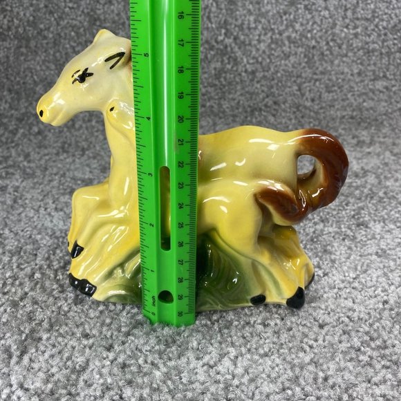 Art Deco Ceramic Horse Planter Mother Baby Foal Fashions by O.P.C.O. Vintage - Picture 6 of 16